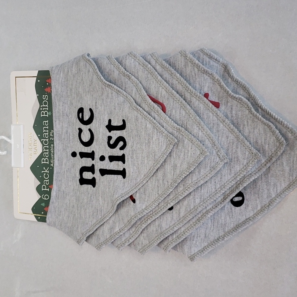 Modern Baby NWT 6-pack Holiday Bandana Bibs